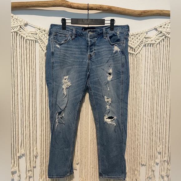Hollister Denim - Hollister Vintage Boyfriend Ripped Jeans Sz 11